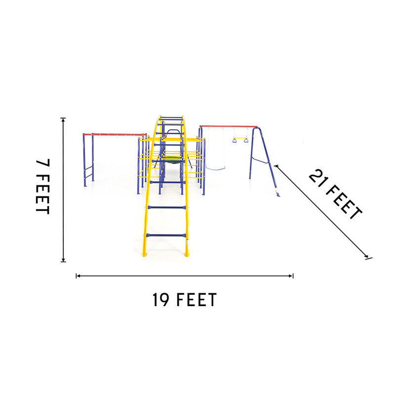 ActivPlay Jungle Gym with Saucer Swing Arched Ladder Climber Wayfair